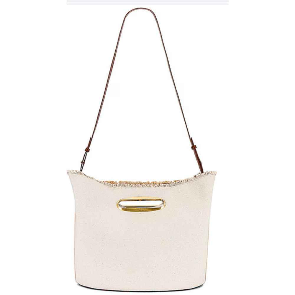 Rag & Bone Belize Canvas Tote Tan Brown Leather Shoulder Strap - Picture 2 of 14